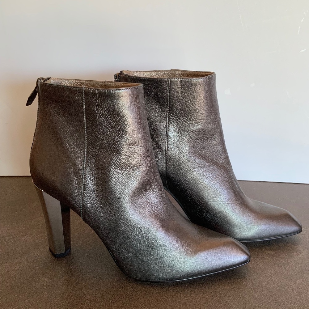 Diane Von Furstenberg Silver Metallic Boots